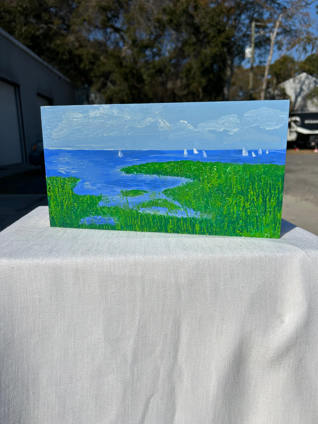 STAY A WHILE 7” x 12”