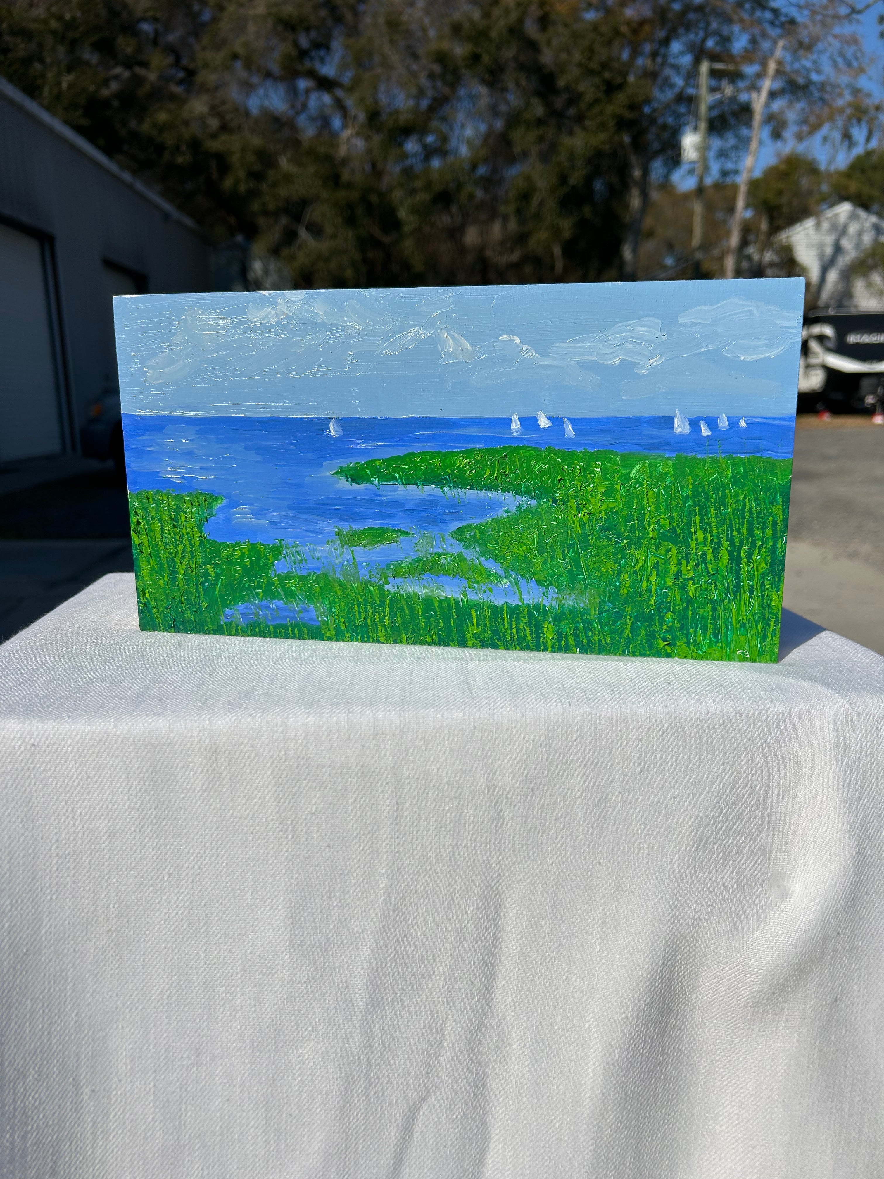 STAY A WHILE 7” x 12”