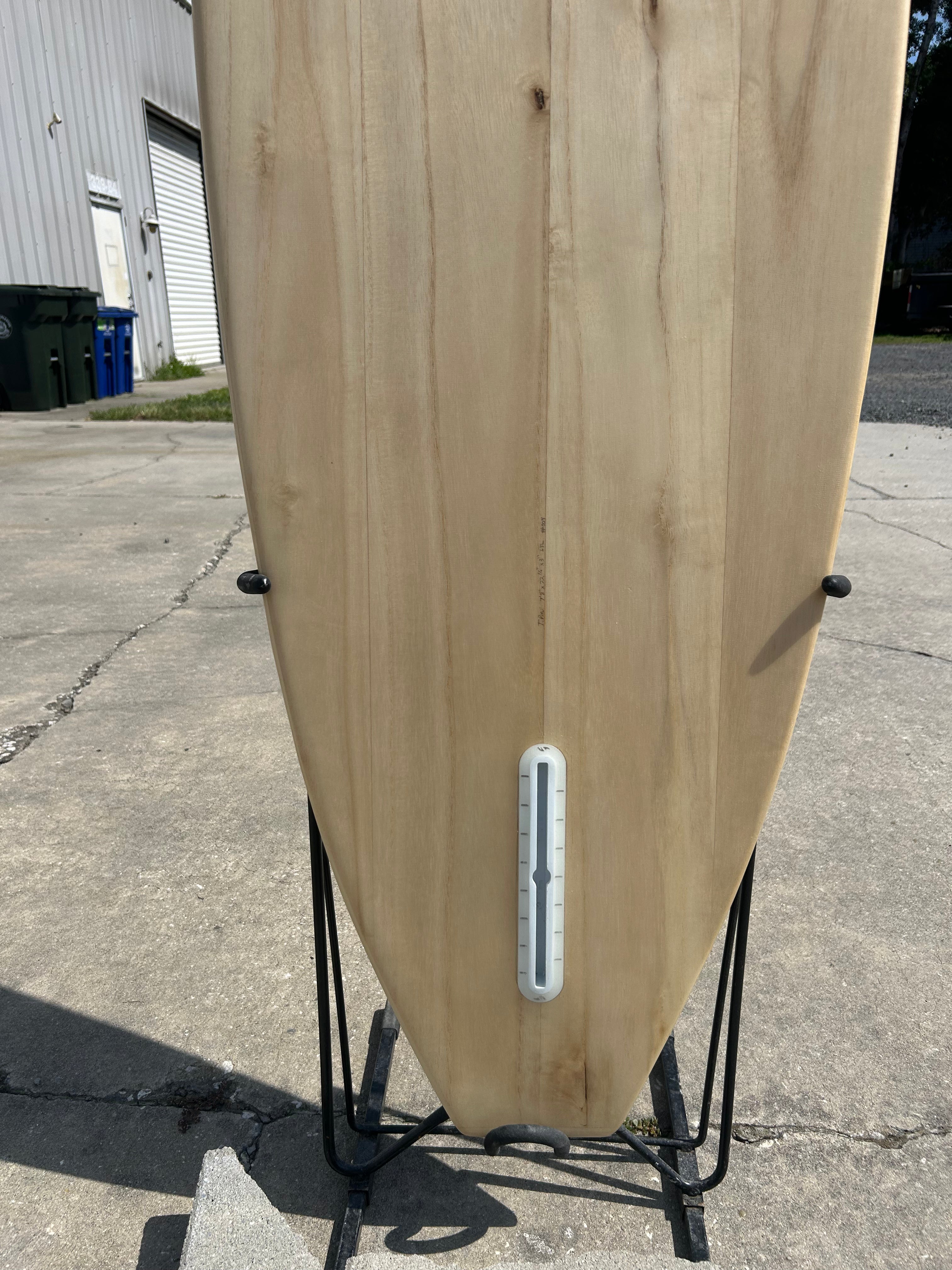 7’ 8” Terrapin Hollow Wooden Surfboard