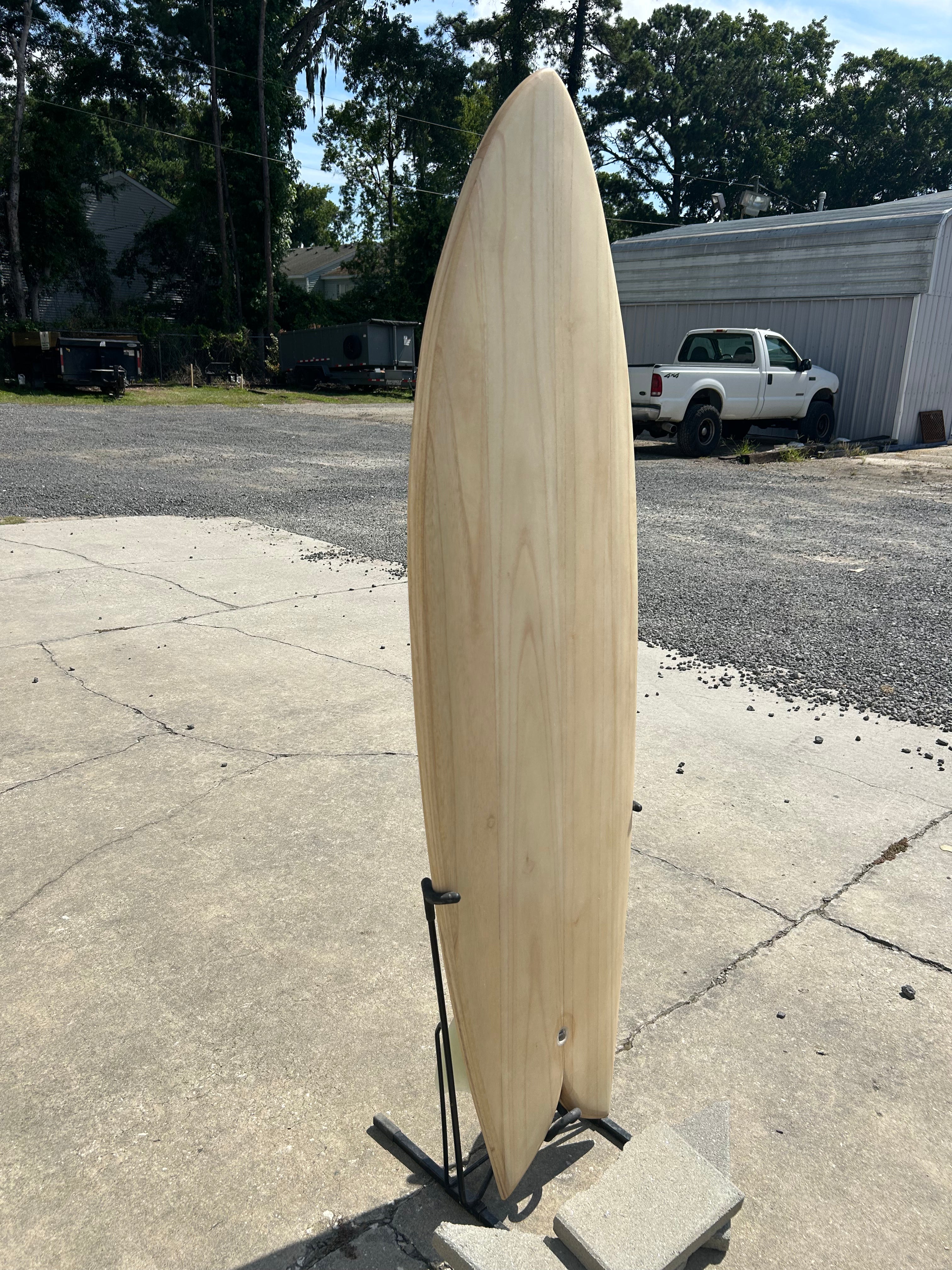 5’ 10” Terrapin Hollow Wooden Surfboard