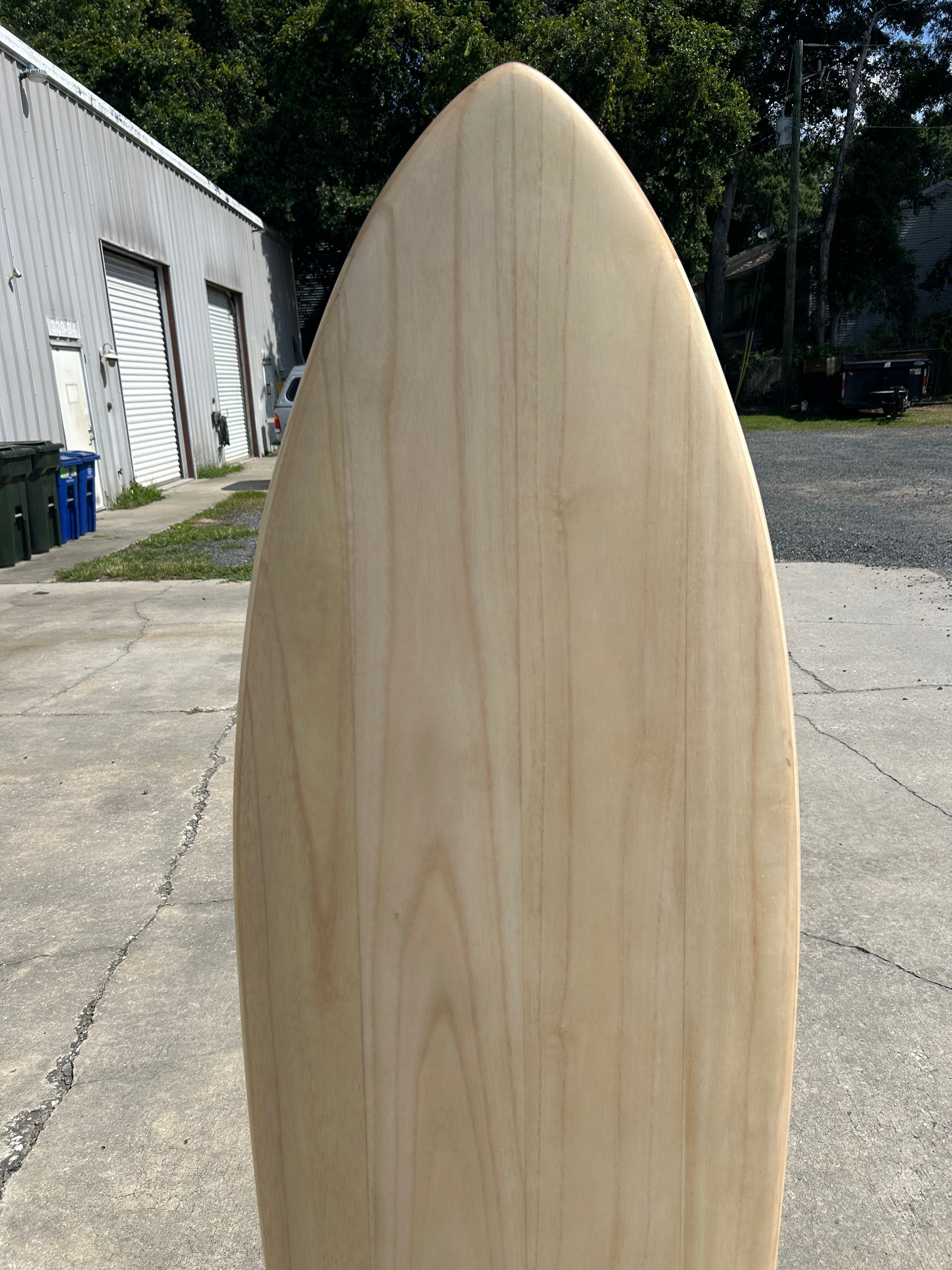 5’ 10” Terrapin Hollow Wooden Surfboard