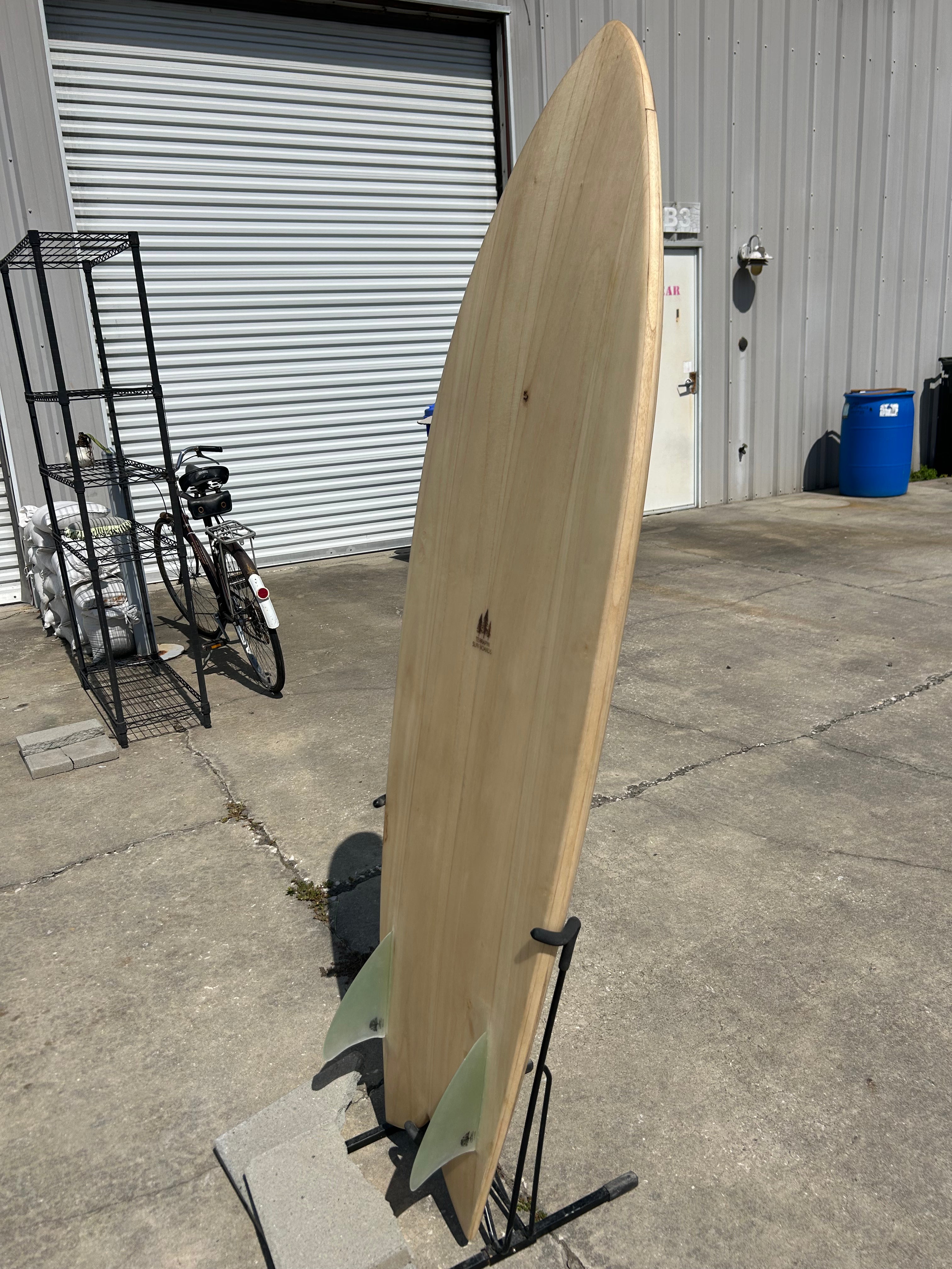 5’ 10” Terrapin Hollow Wooden Surfboard
