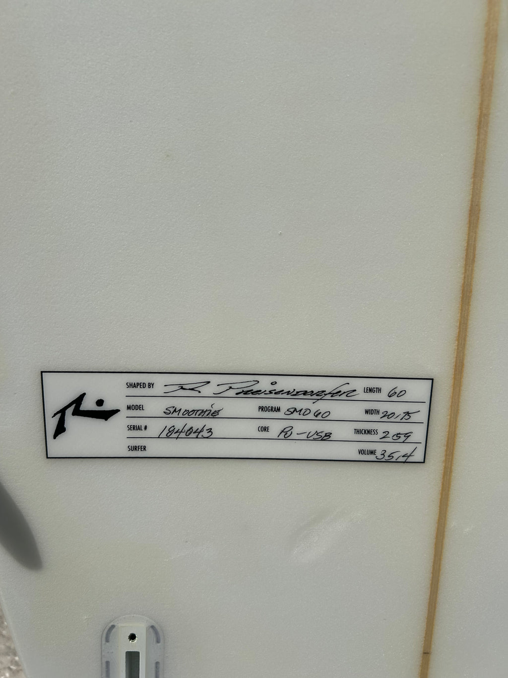 6’ 0” Rusty "Smoothie" Hybrid Shortboard